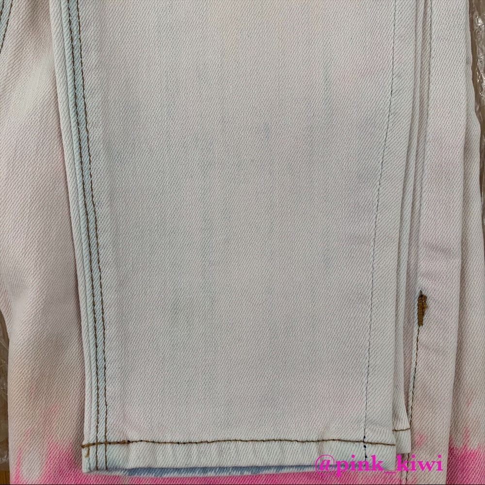 Hudson Krista Skinny Pink Ombré Crop Jeans - Picture 12 of 12